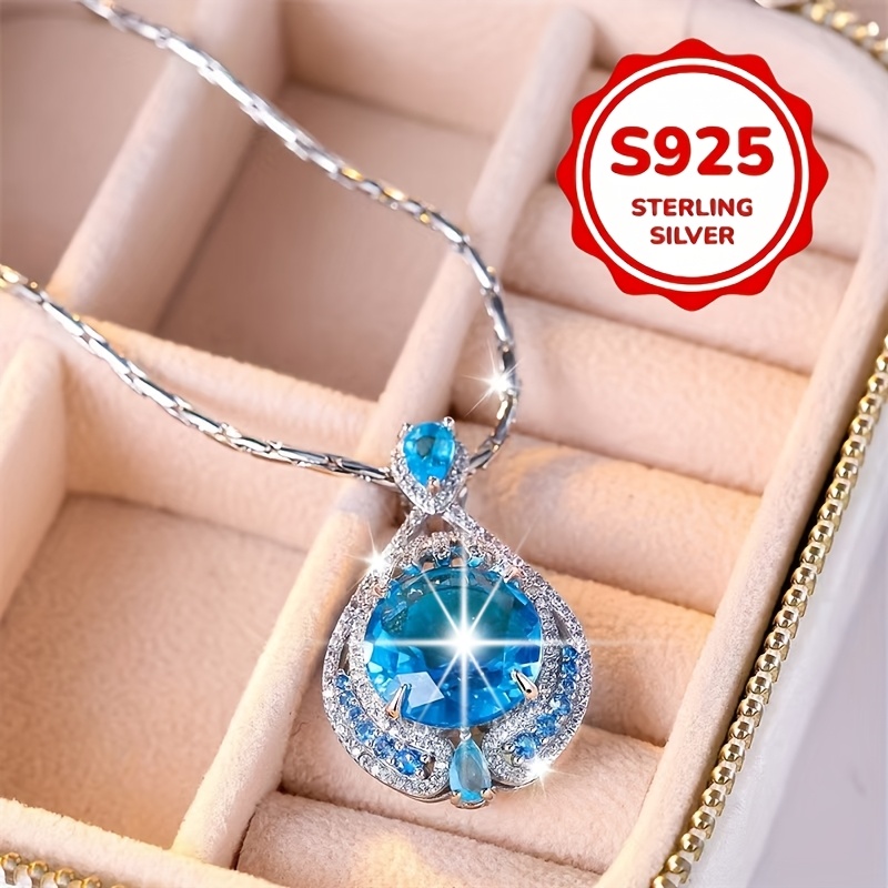 925 Silver Synthetic Zirconia Minimalistic Necklace